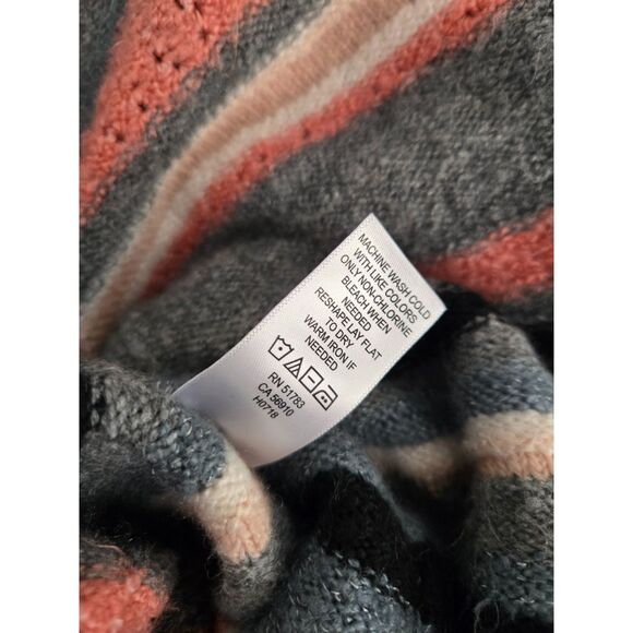 Maurices Cardigan Hooded Sweater Women M Grey Stripe - Picture 6 of 6